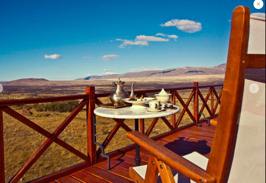 Tea overlooking Patagonia at EOLO
