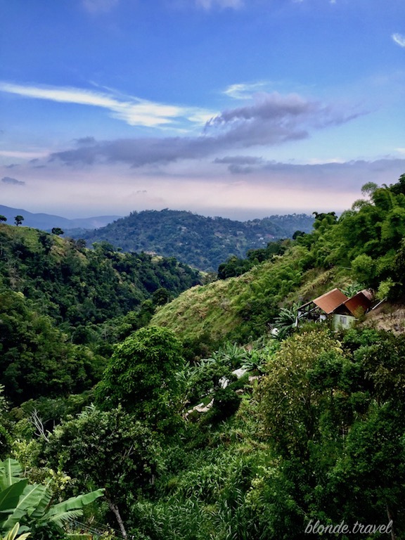 Green mountain valleys below Strawberry Hill