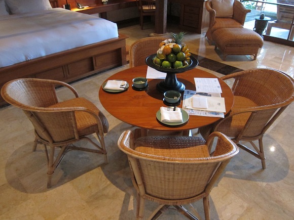 Tropical fruit and handcrafted details at Amandari