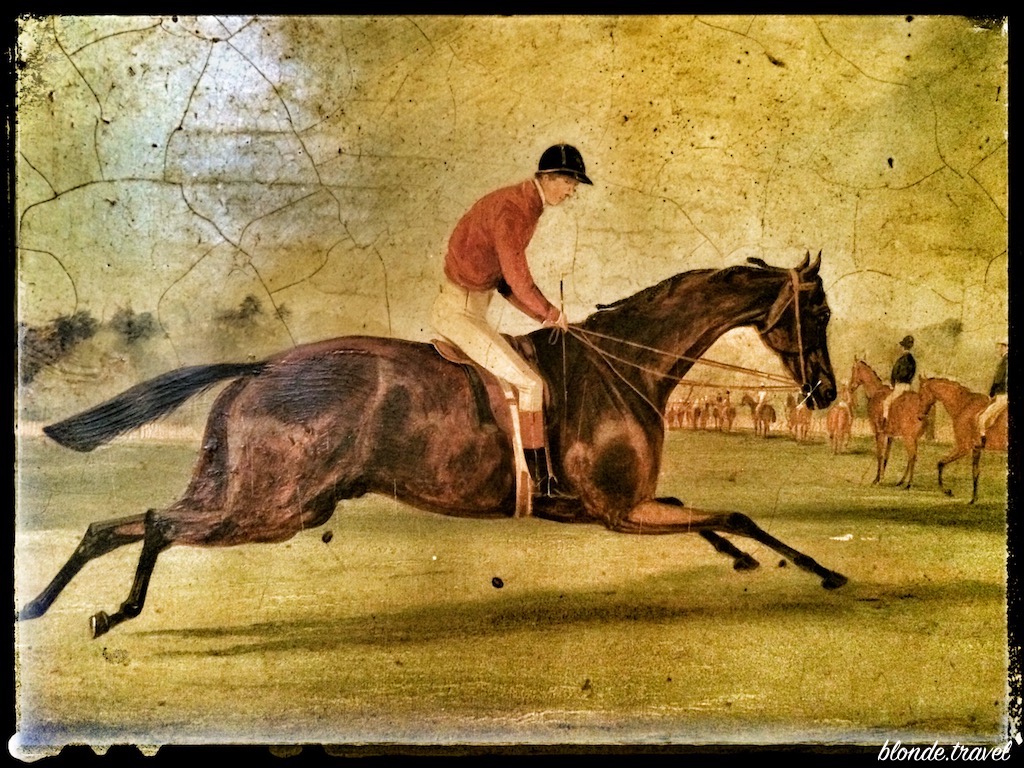 A vintage equestrian picture in the collection at The Peninsula House