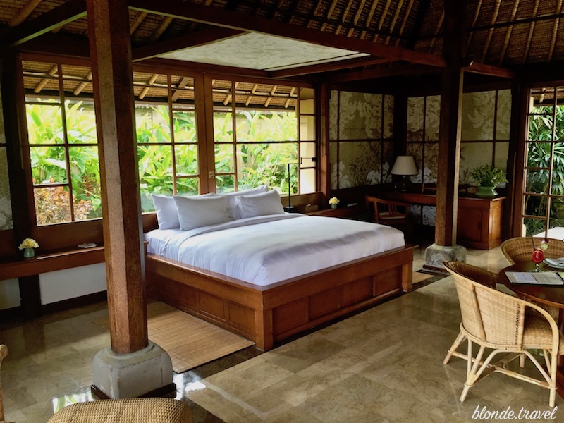 Traditional interior of our Village Suite at Amandari