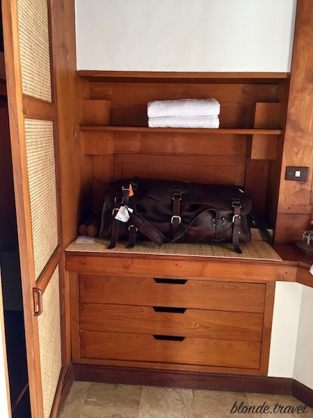 Woven storage details in our Amandari suite