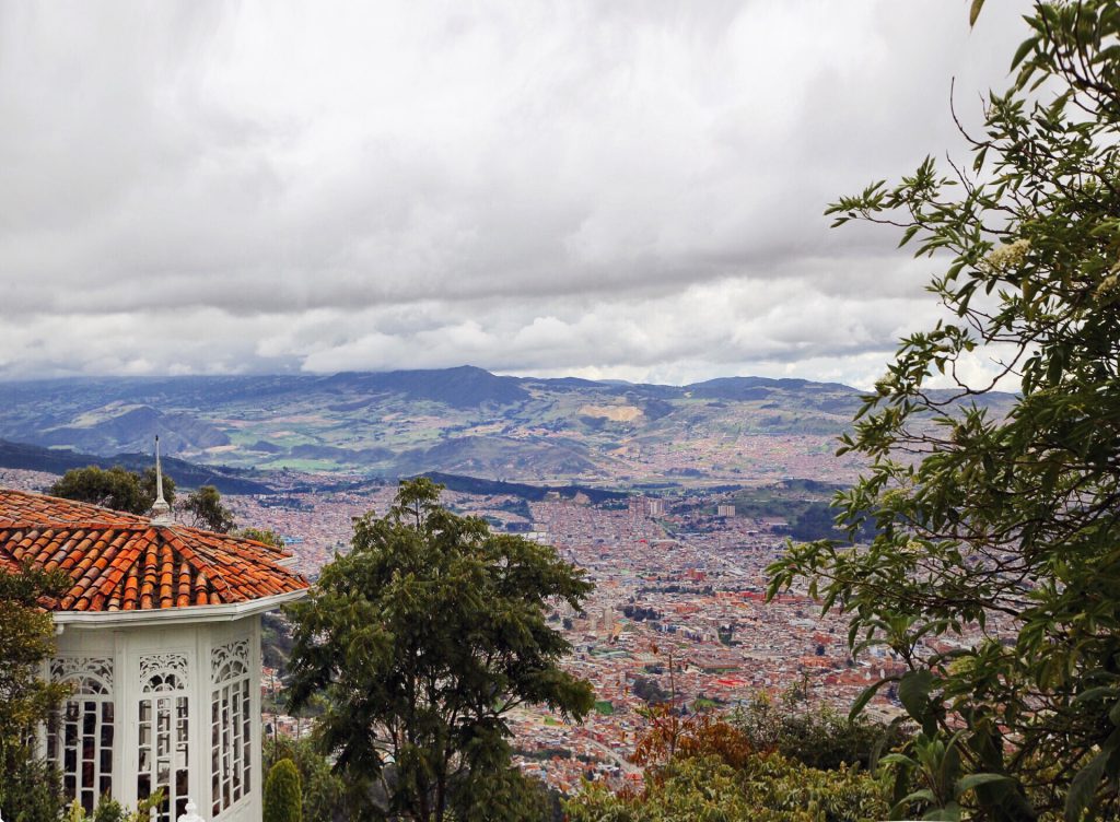 Amazing view of Bogota from Mount Monserrate