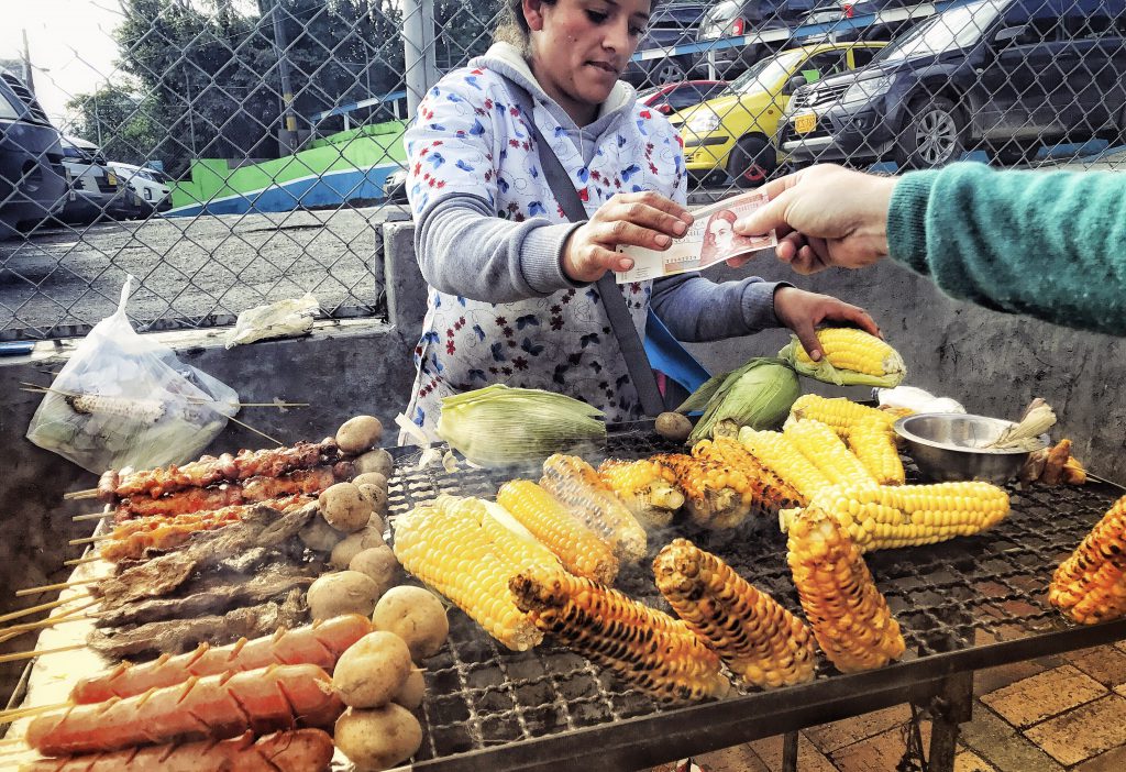 Street food in Bogota