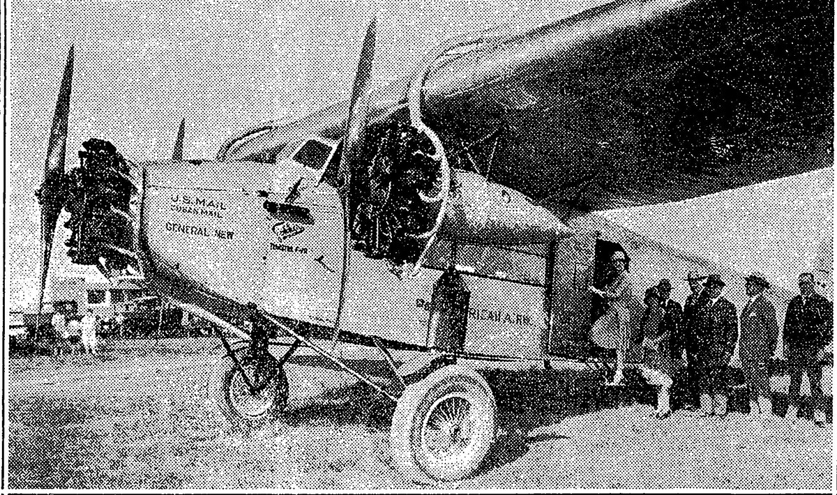 Passengers wait to board a Pan American Fokker trimotor at Key West in 1928.