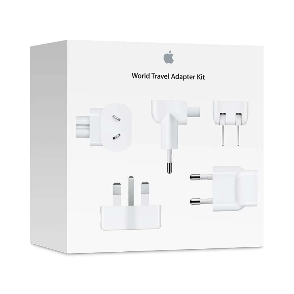 Apple World Travel Adapter Kit box showing its regional plug adapters.