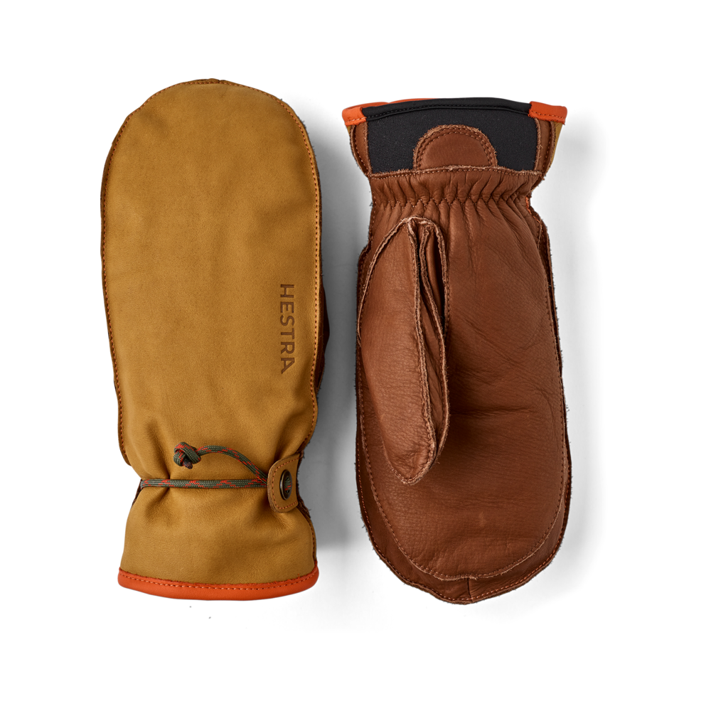 Cork-and-brown Hestra Wakayama mittens.