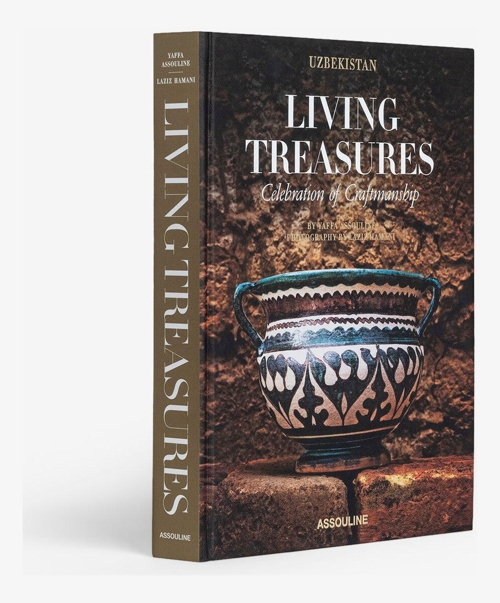 Uzbekistan Living Treasures: Celebration of Craftsmanship by Assouline, showing the cover and spine.