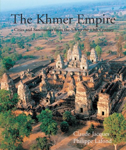 The Khmer Empire by Claude Jacques and Philippe Lafond, with an aerial photograph of temple towers on the cover.